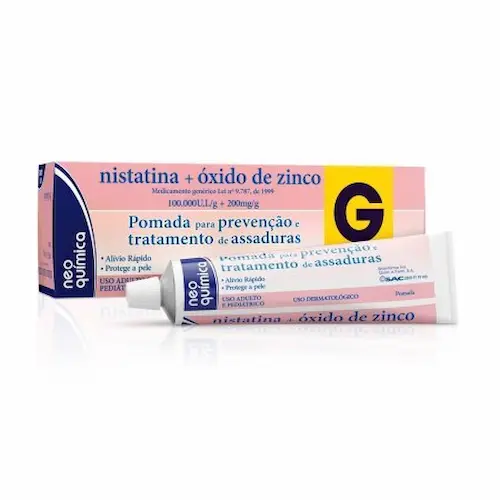 Pomada p/ assaduras Nistatina + Óxido de Zinco 60g